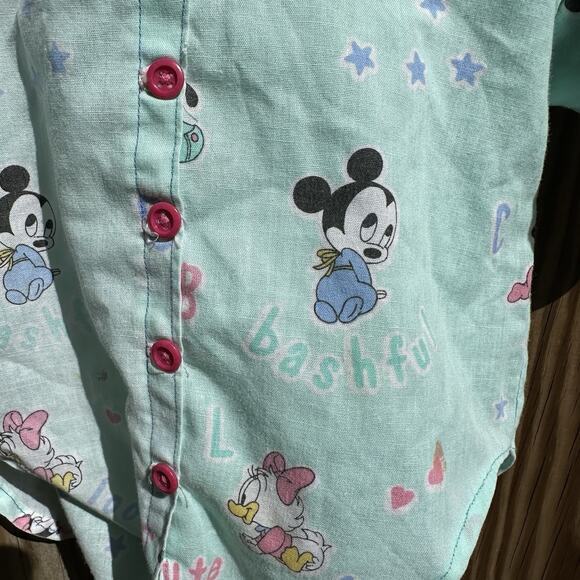 Vintage Disney Babies‎ Mickey Mouse Pluto Plaid Button Down Shirt Size 4T - Picture 3 of 7